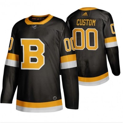 Boston Bruins Custom Black 201920 Third Stitched NHL Jersey